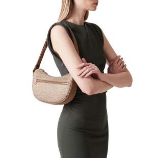 Borbonese Hobo Luna Mini Beige/Marrone 934137I15994 2