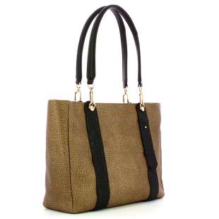 Borbonese Shopper Medium Op Naturale/Nero 923736AN0311 2