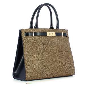 Borbonese Borsa a mano Out Of Office Medium OP Naturale/Nero924641AI4311 2