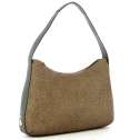 Borbonese Hobo Bag Medium OP Naturale/Clay Grey 924894AN0Z87