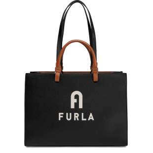 Furla Varsity Style Shopping L Nero/Perla e WB00725 BX1230 1057 E0500