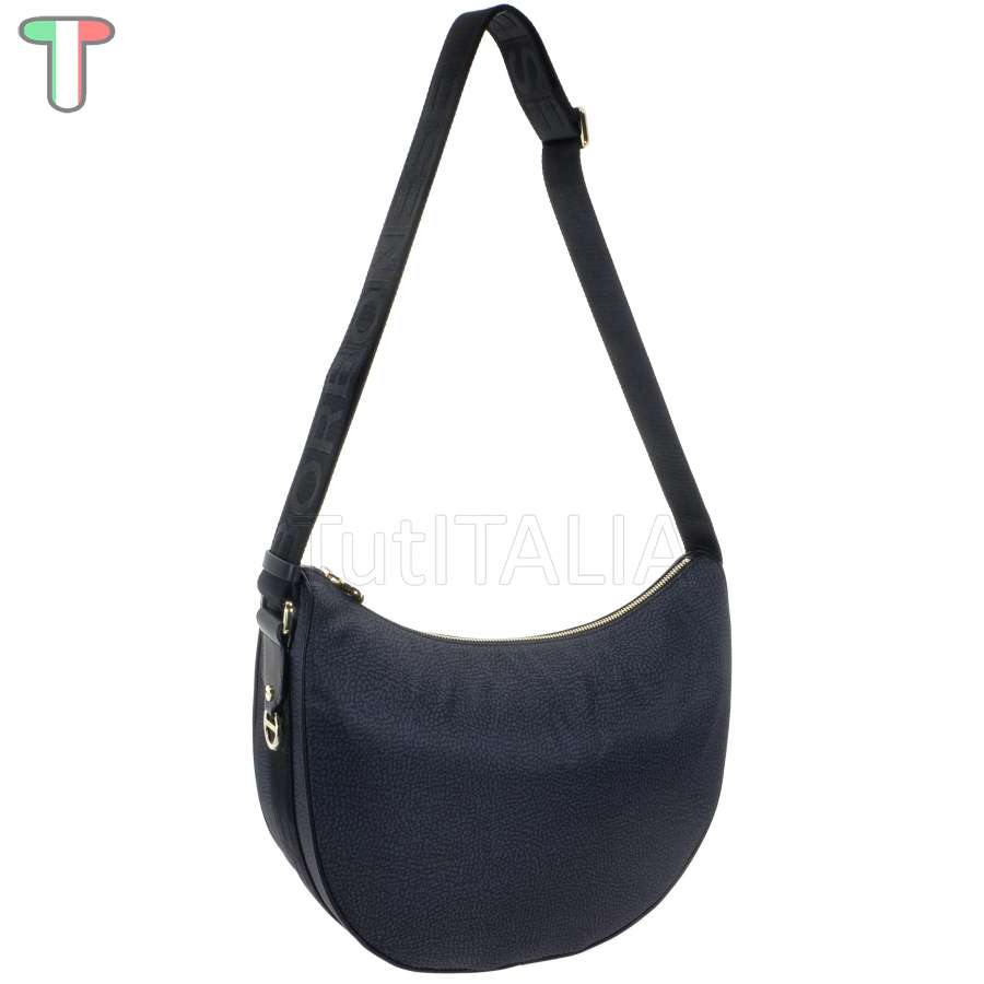 Borbonese Luna Middle Hobo Di Nylon Riciclato Nero 934411I15 100