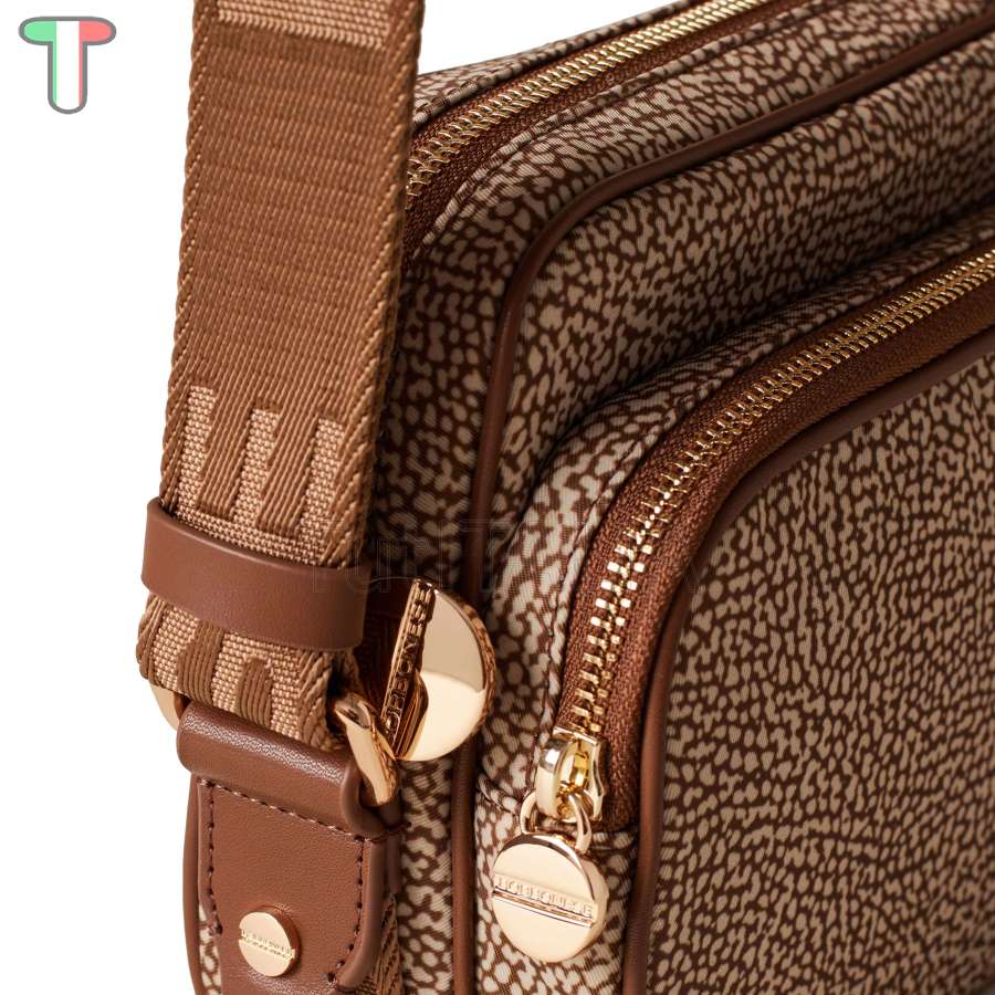 Borbonese Camera Case Small Beige/Marrone 934134I15994