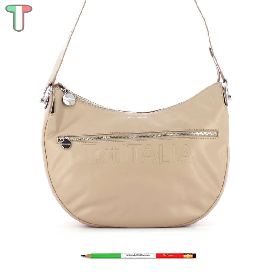 Borbonese Luna Bag Medium Beige/OP Naturale 954538G61U94