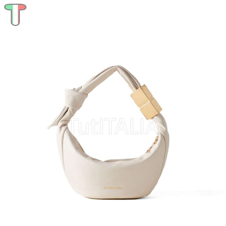 Borbonese Hobo Bag Domino Mini Chantilly Cream 924027F29Z61