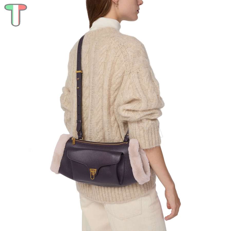 Coccinelle Beat Small Prune/Natural E1TDK150101644